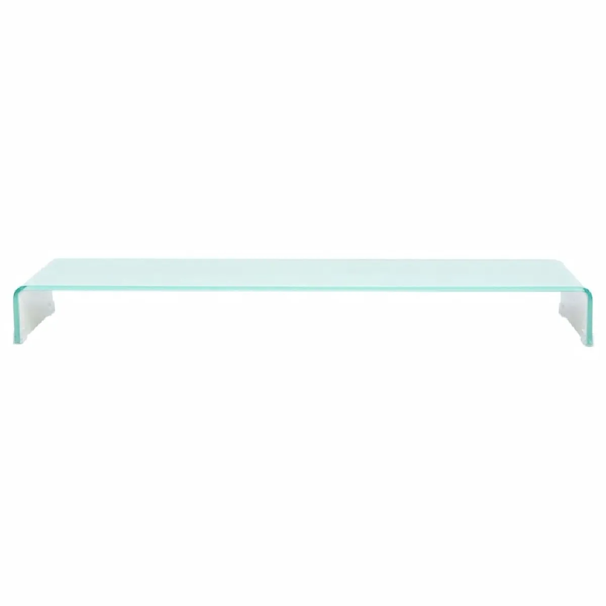 Helloshop26 Meuble TV verre - Blanc