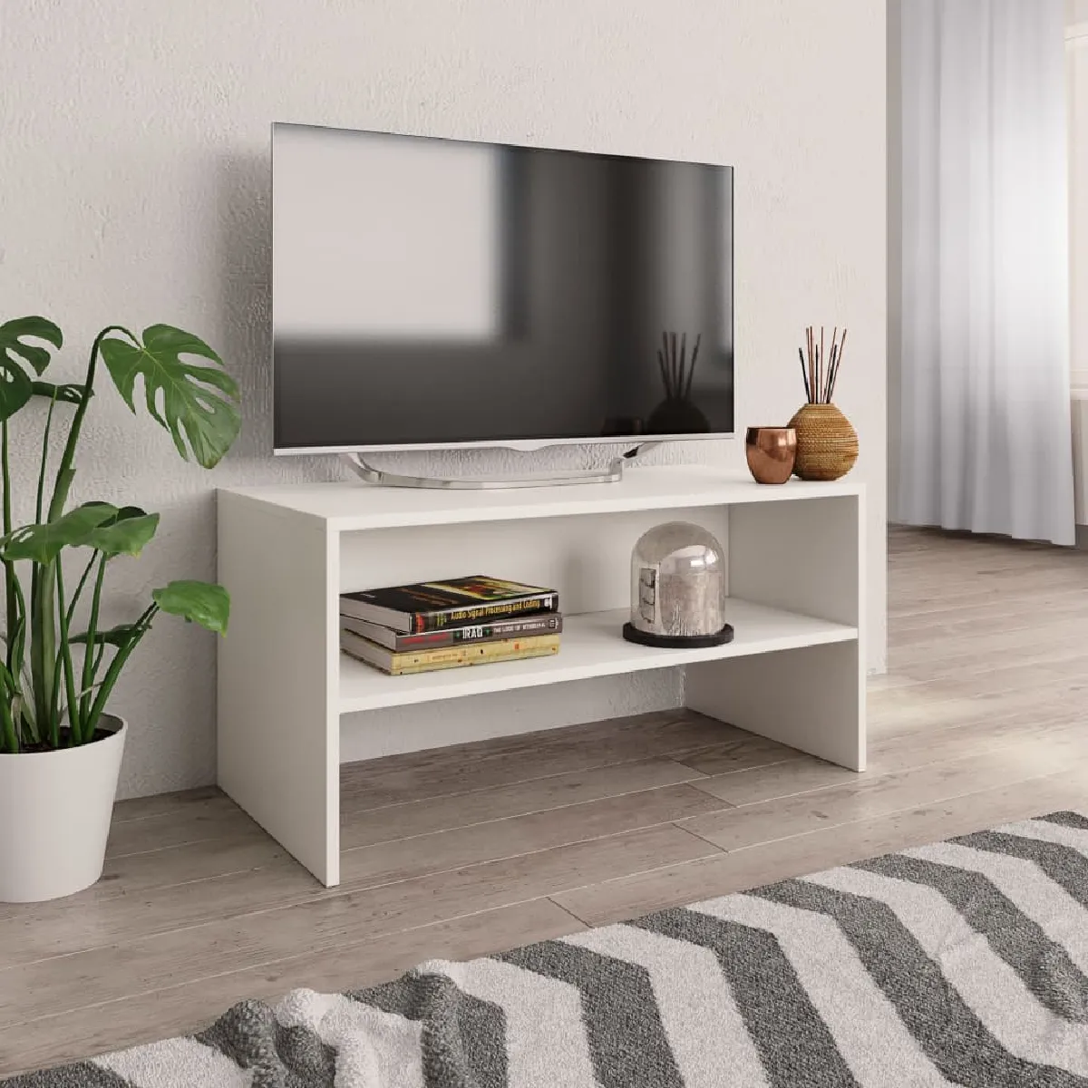 vidaXL Meuble TV 80x40x40 cm Bois d’ingénierie - vue 2
