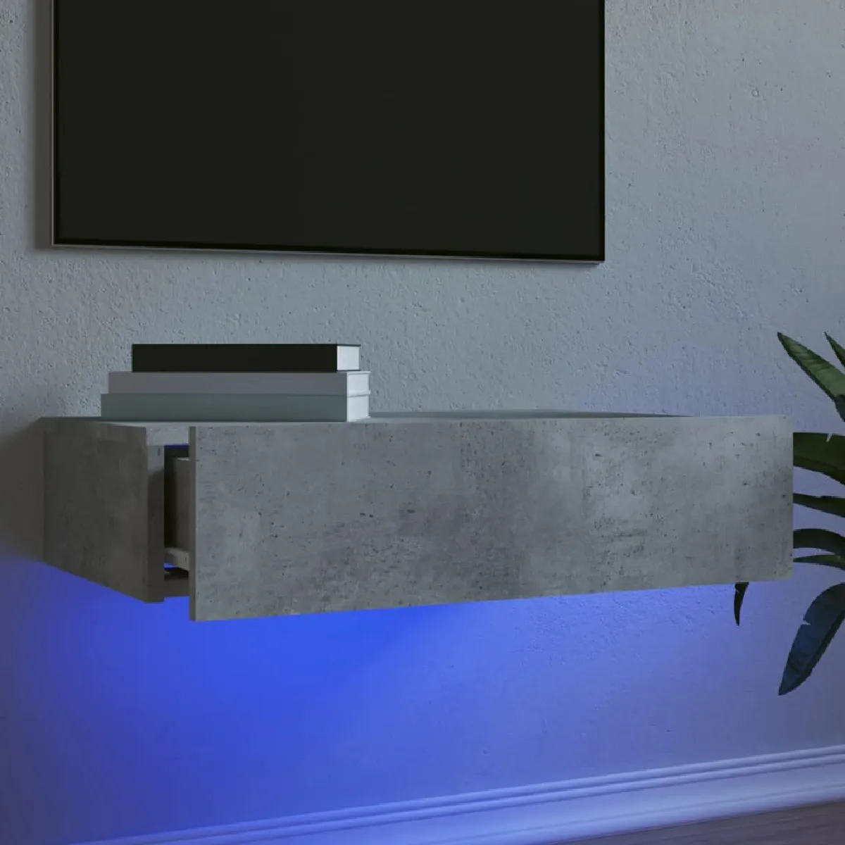 VIDAXL - Meuble TV - Gris Béton - 60x35x15,5 cm - Image 3
