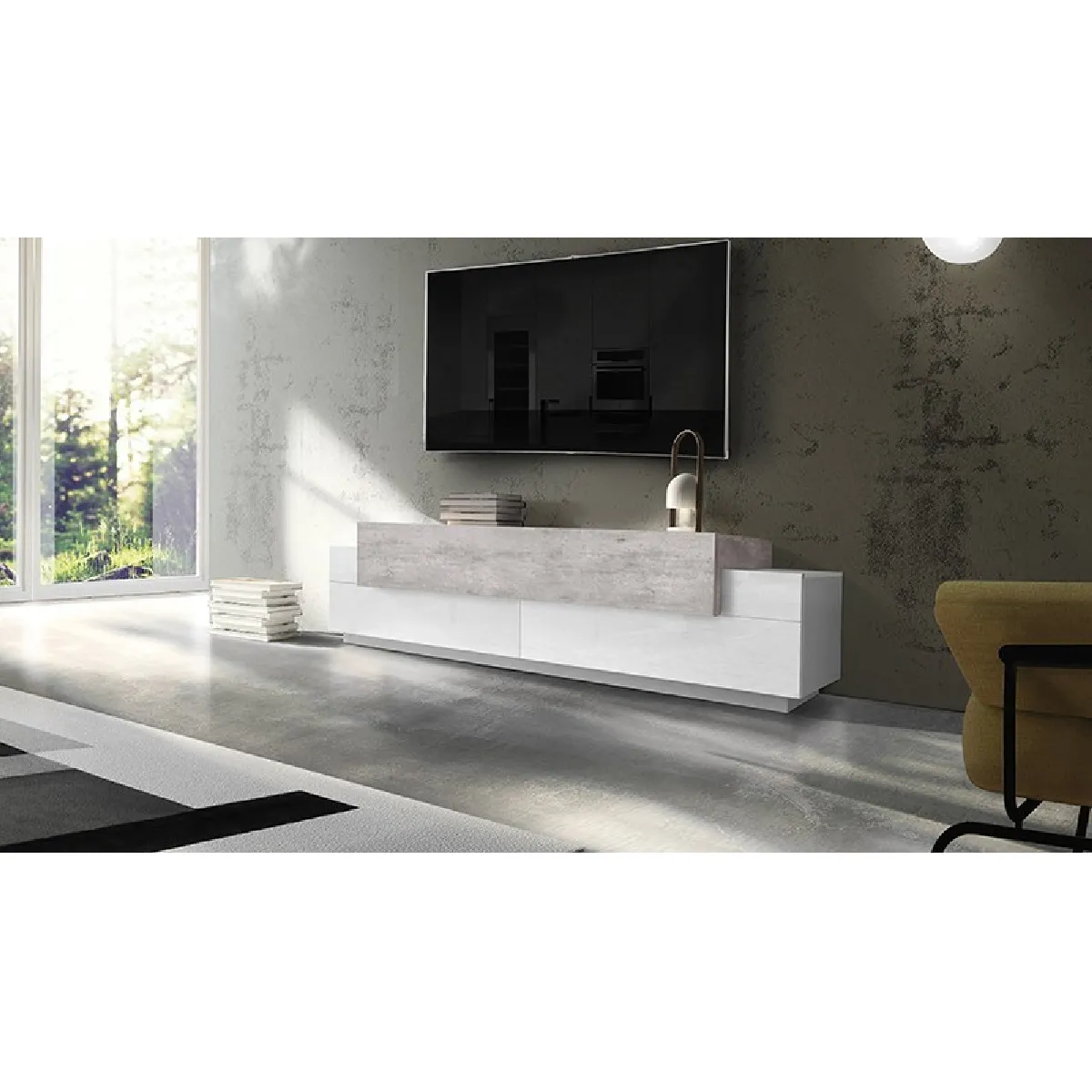 Alter Meuble TV moderne - Blanc Alter Meuble TV moderne - Blanc