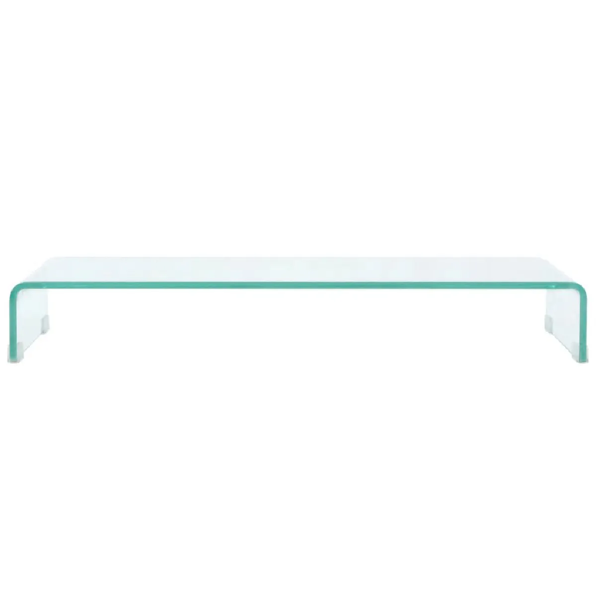 Meuble t&eacute;l&eacute; buffet tv t&eacute;l&eacute;vision design pratique pour moniteur 90 cm verre transparent