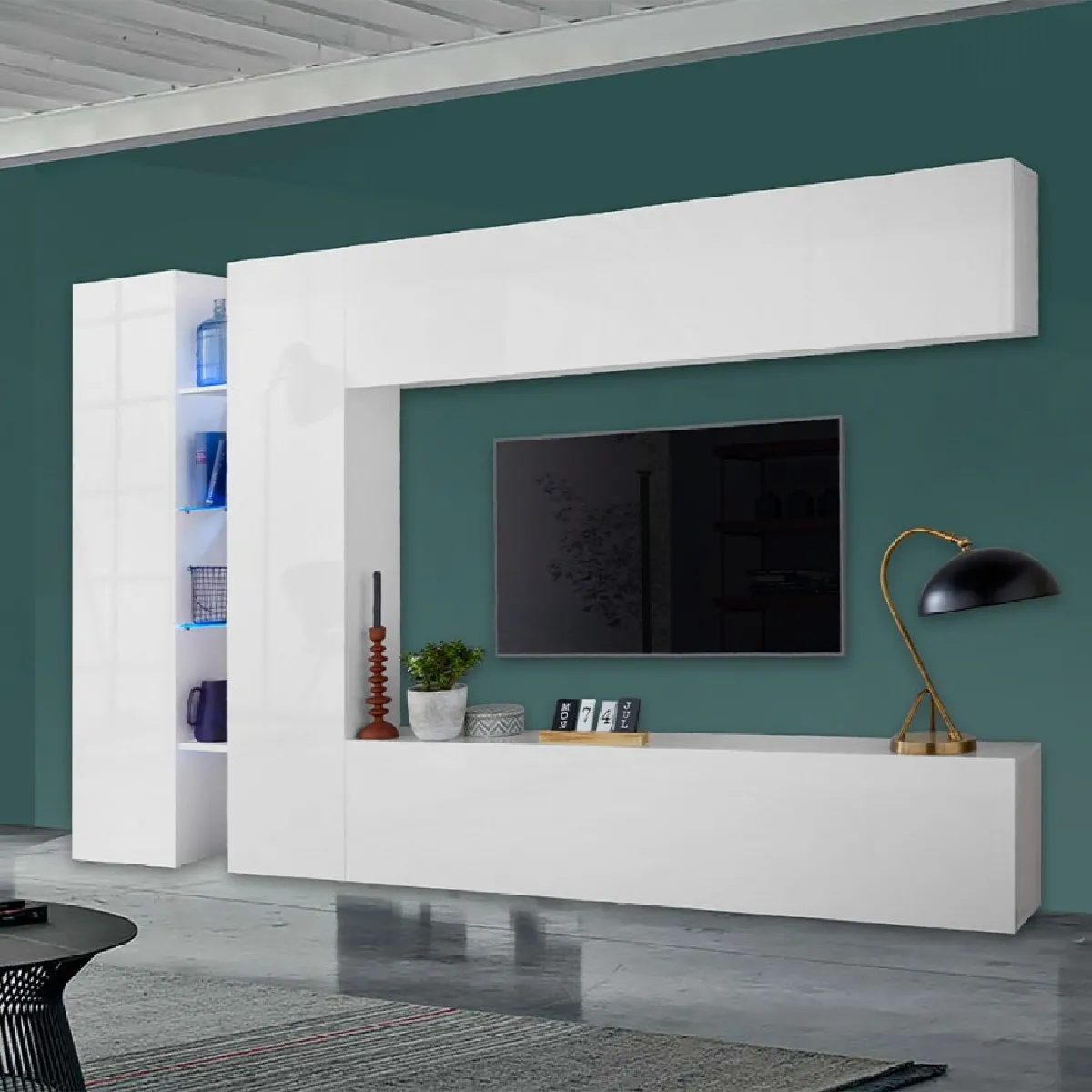AHD Meuble TV Joy Twin - Blanc AHD Meuble TV Joy Twin - Blanc