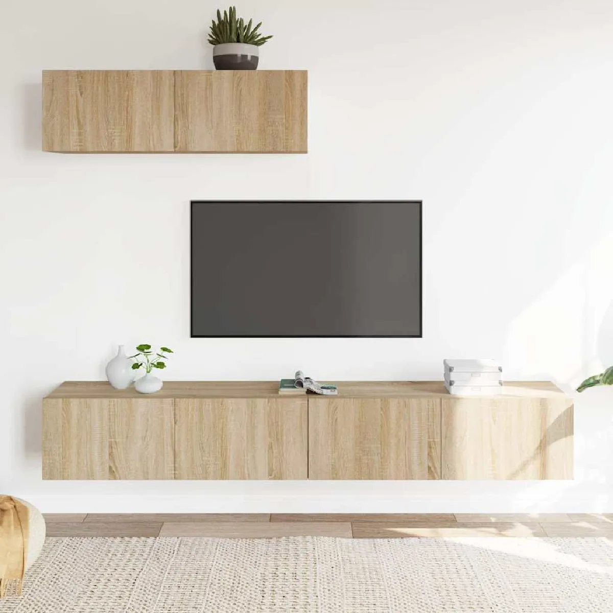 vidaXL - Ensemble de meubles TV - 3 pièces - Chêne Sonoma - Image 3