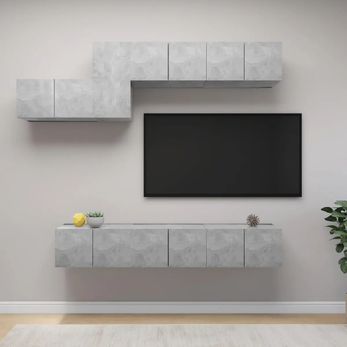 VIDAXL - Ensemble Meuble TV - 7 Pièces - Gris - Image 3