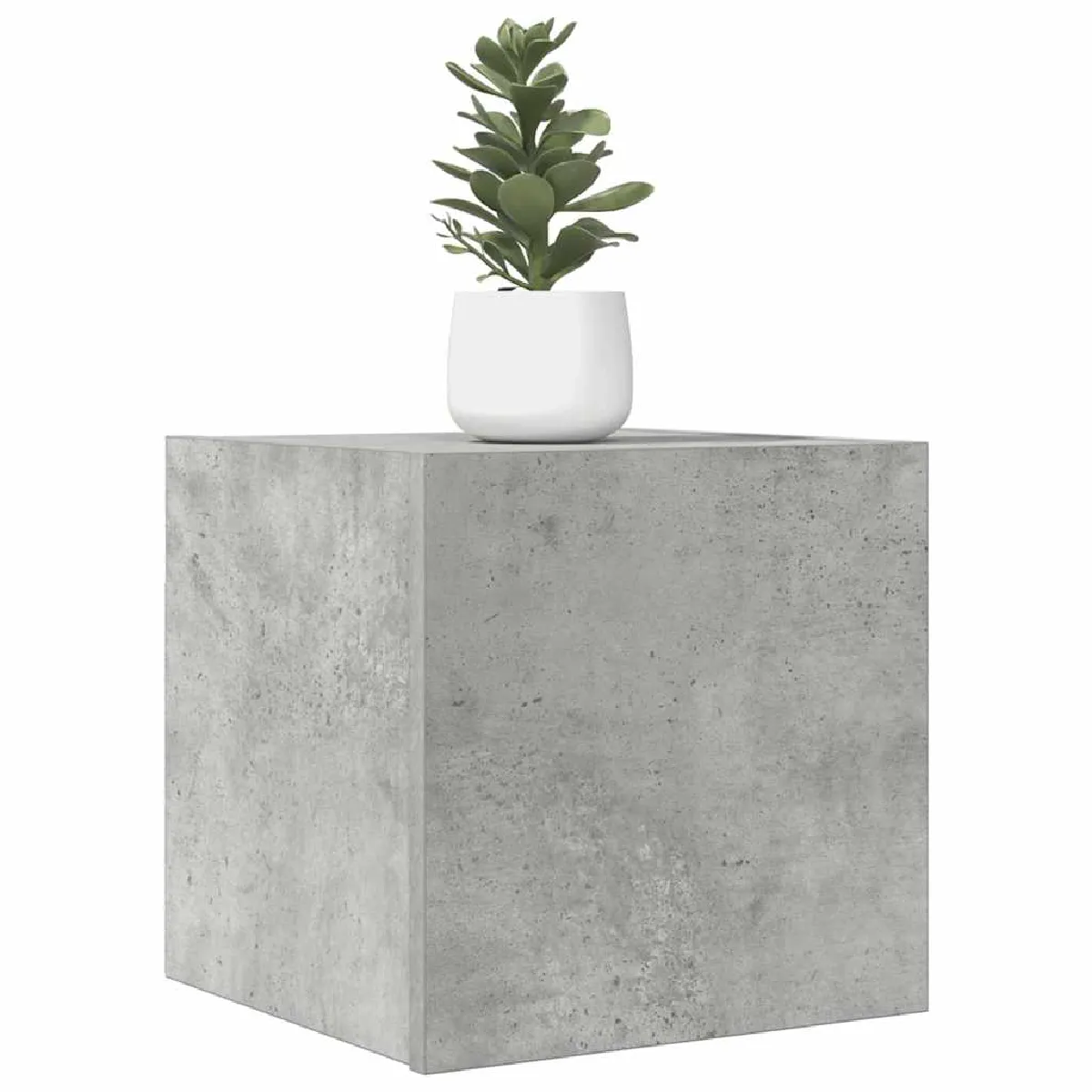 Non Communiqué Gris Meuble Tv Mural Béton 30,5X30x30 Cm - Image 3