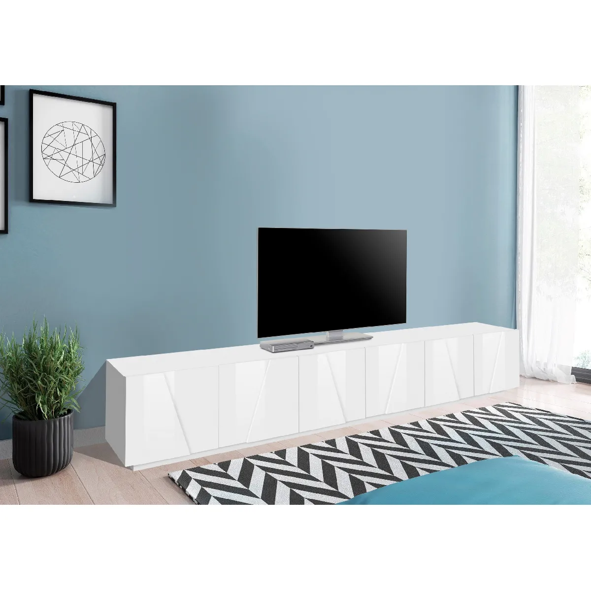 Alter Meuble TV moderne - Blanc Alter Meuble TV moderne - Blanc