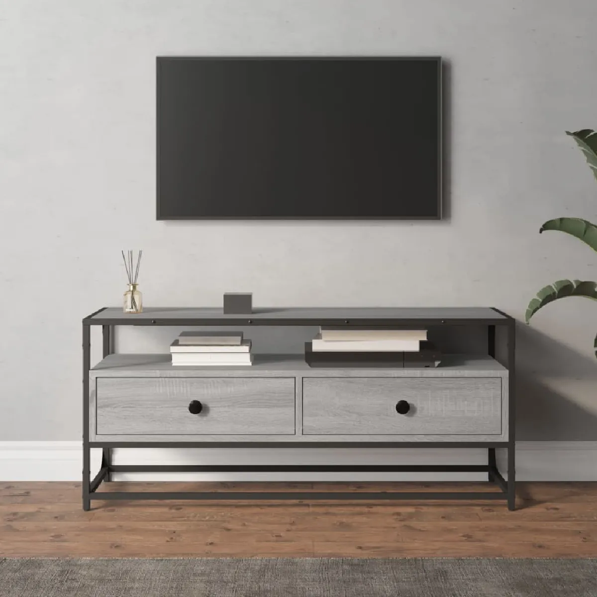 Vidaxl Meuble TV sonoma gris - 100x35x45 cm
