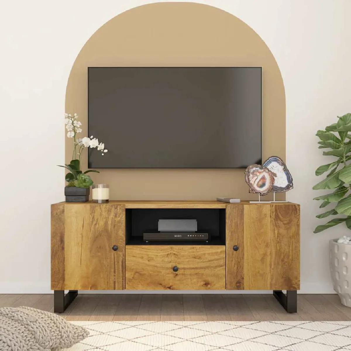 Vidaxl Meuble Tv - Bois De Manguier