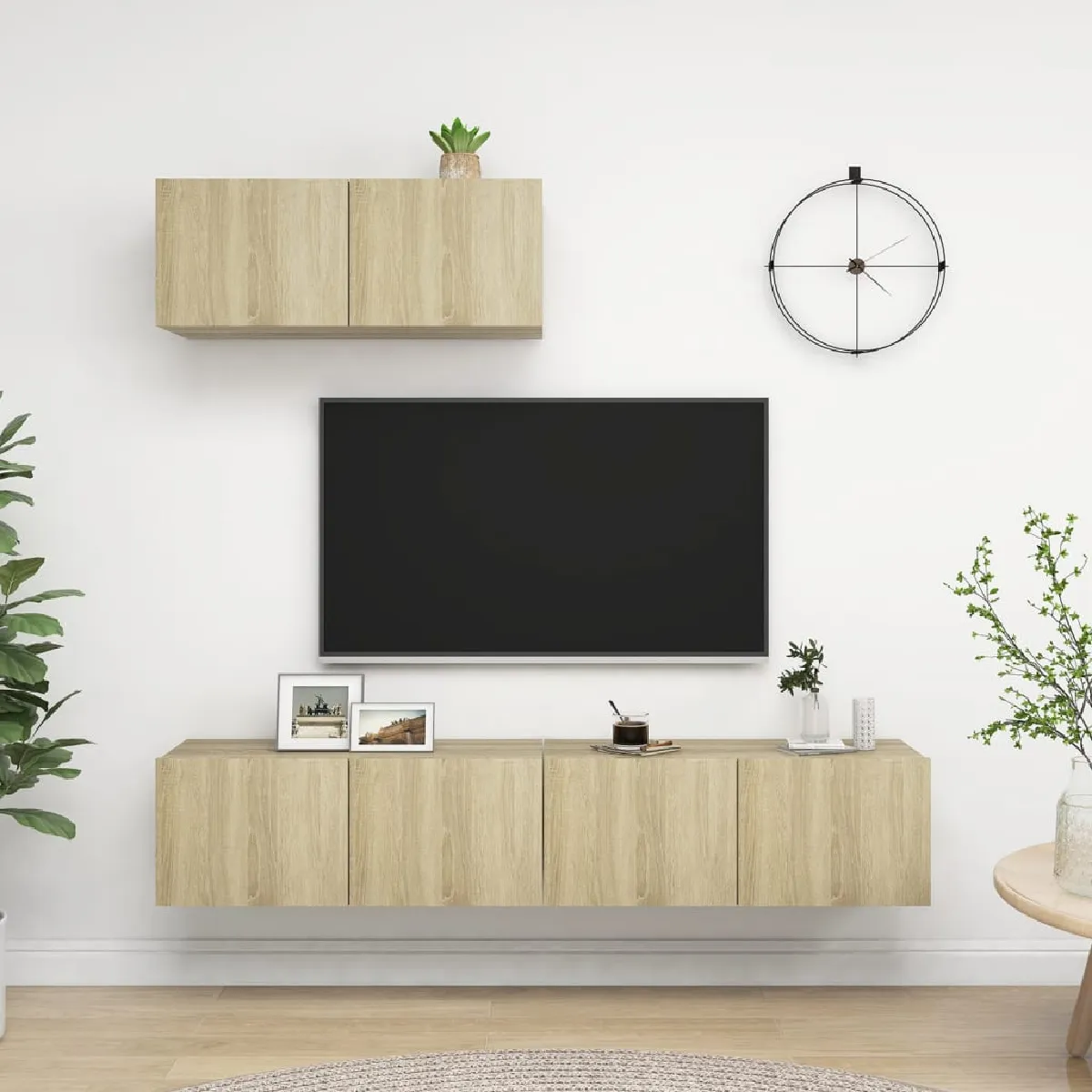 vidaXL - Meuble TV - Ensemble 3 pièces - Chêne Sonoma - Image 3