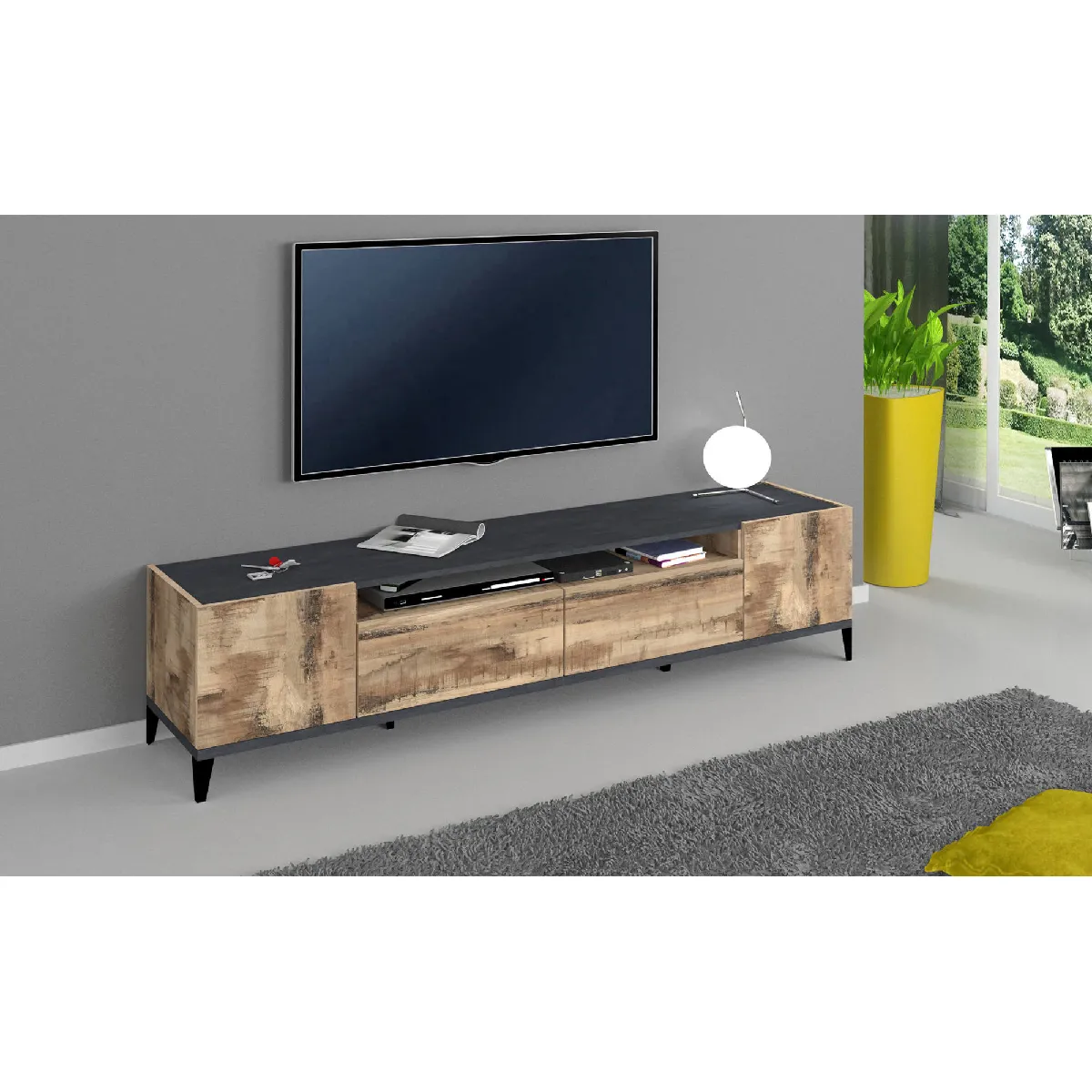 Alter Meuble TV moderne - Ardoise Alter Meuble TV moderne - Ardoise
