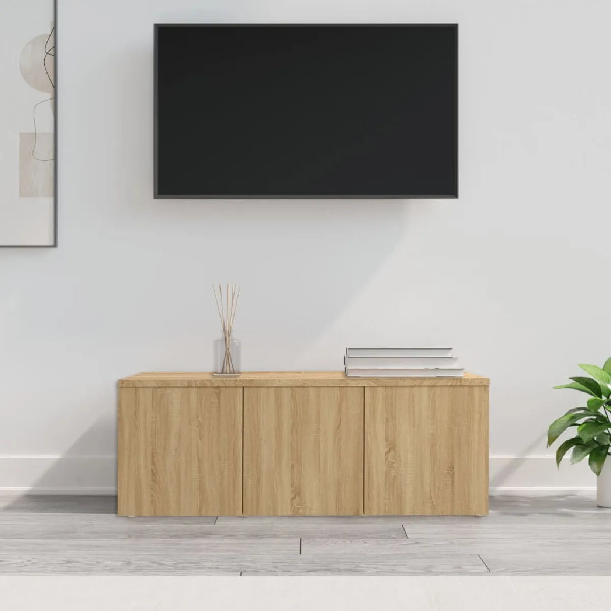 Vidaxl Meuble TV - Chêne sonoma 80x34x30 cm
