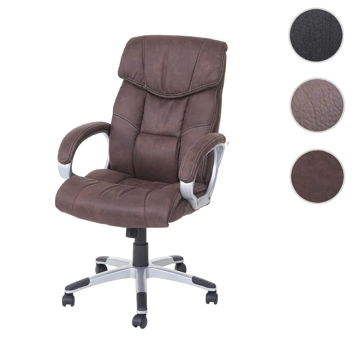 Mendler Fauteuil de bureau pivotant - Brun Mendler Fauteuil de bureau pivotant - Brun