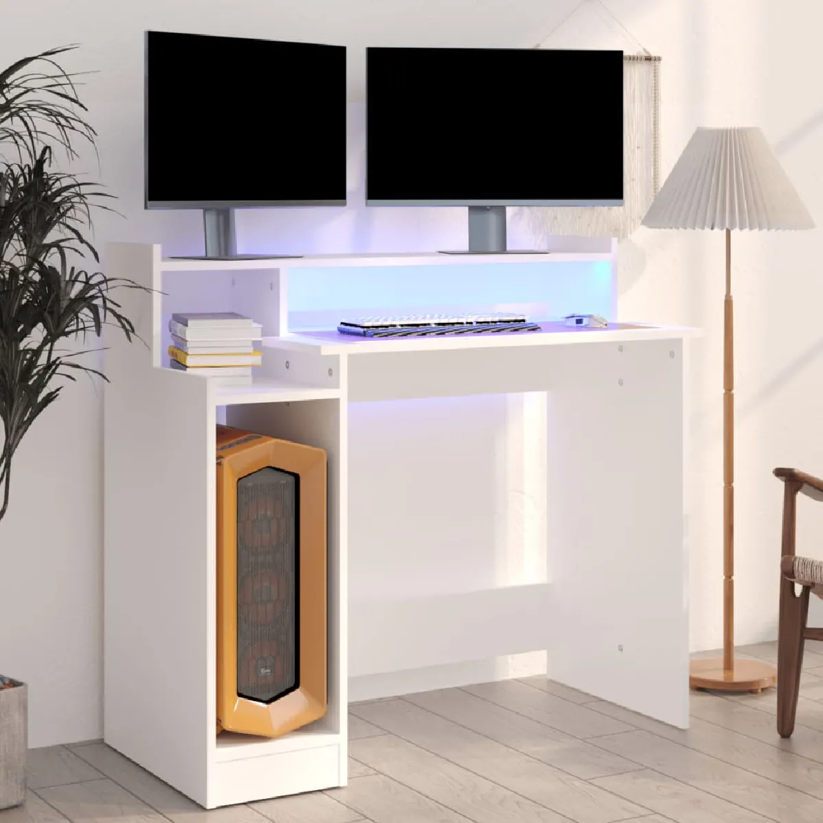 vidaXL Bureau avec LED - vue 2
