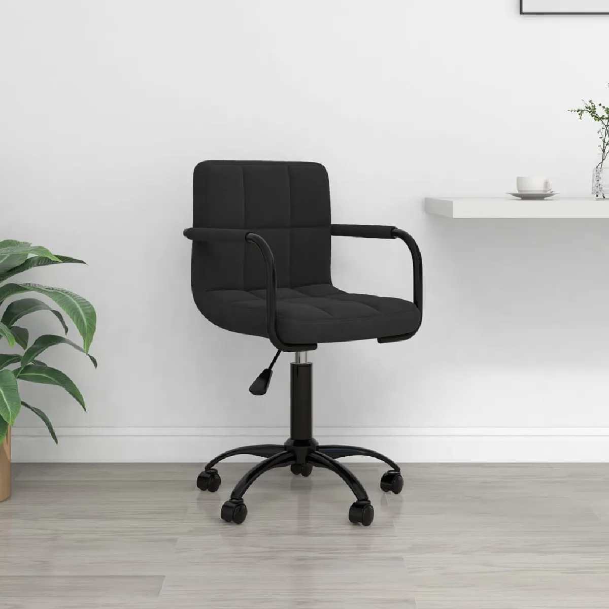 vidaXL Chaise pivotante de bureau Velours