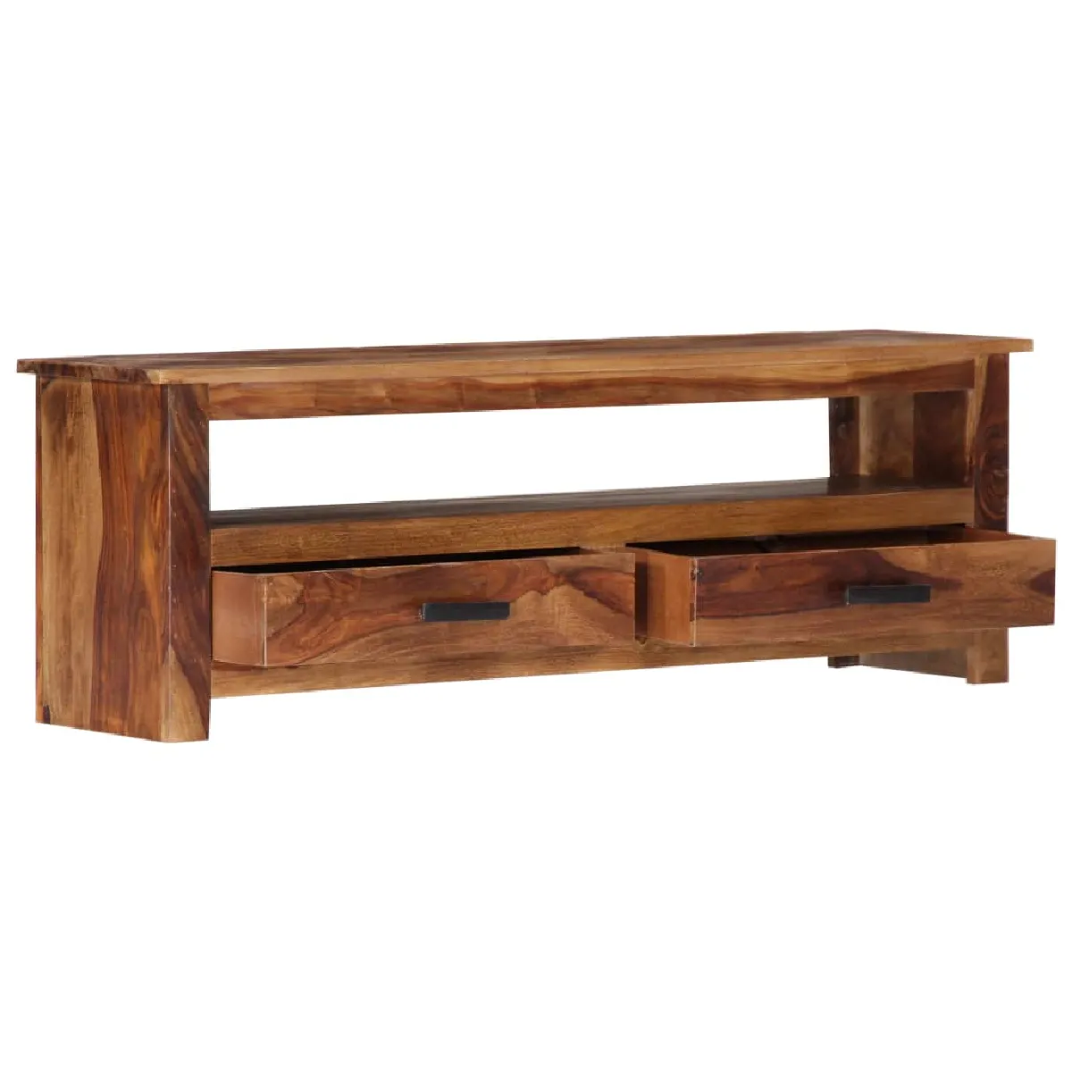 Meuble t&eacute;l&eacute; buffet tv t&eacute;l&eacute;vision design pratique 118 cm bois de sesham massif 2502277