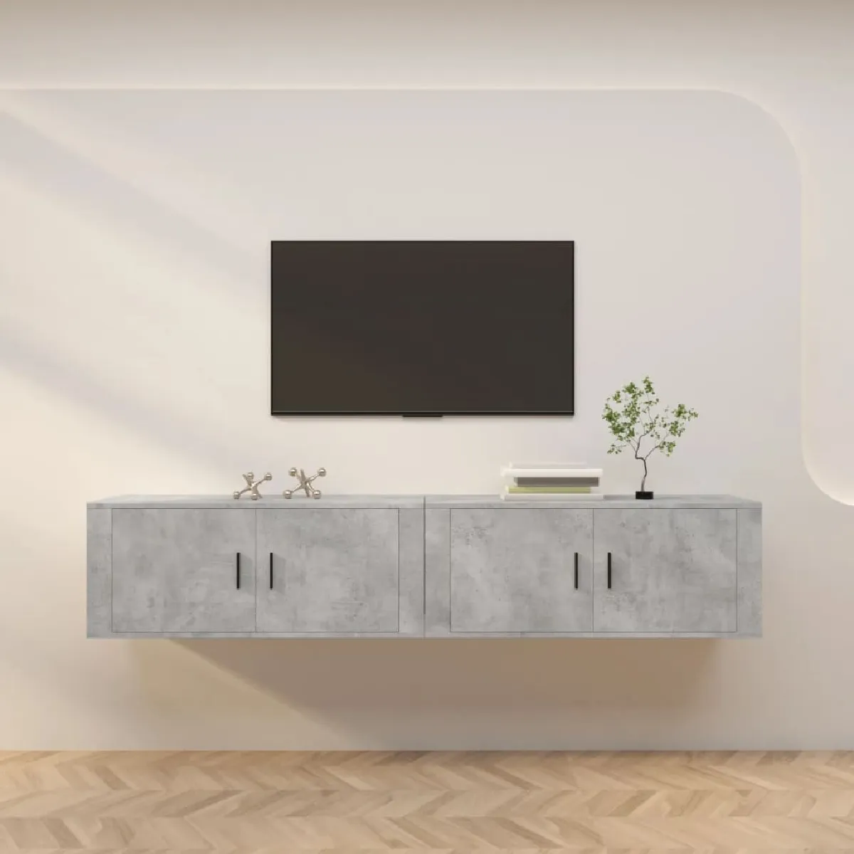 Vidaxl Gris - Meubles Tv Muraux Béton