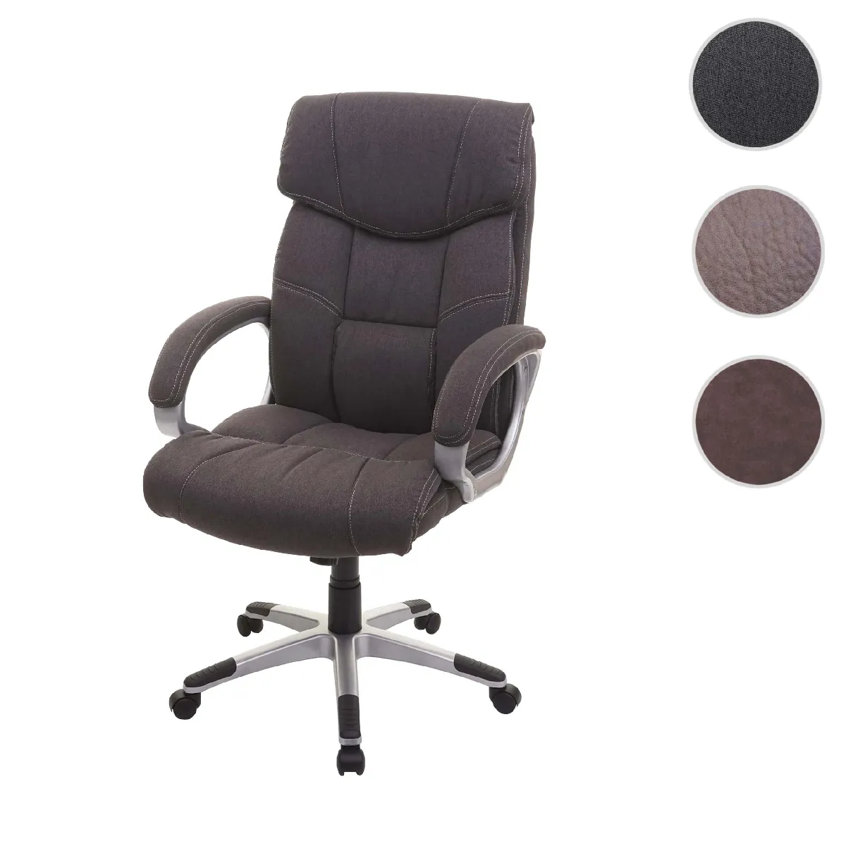 Mendler Gris Fauteuil De Bureau Pivotant - Foncé