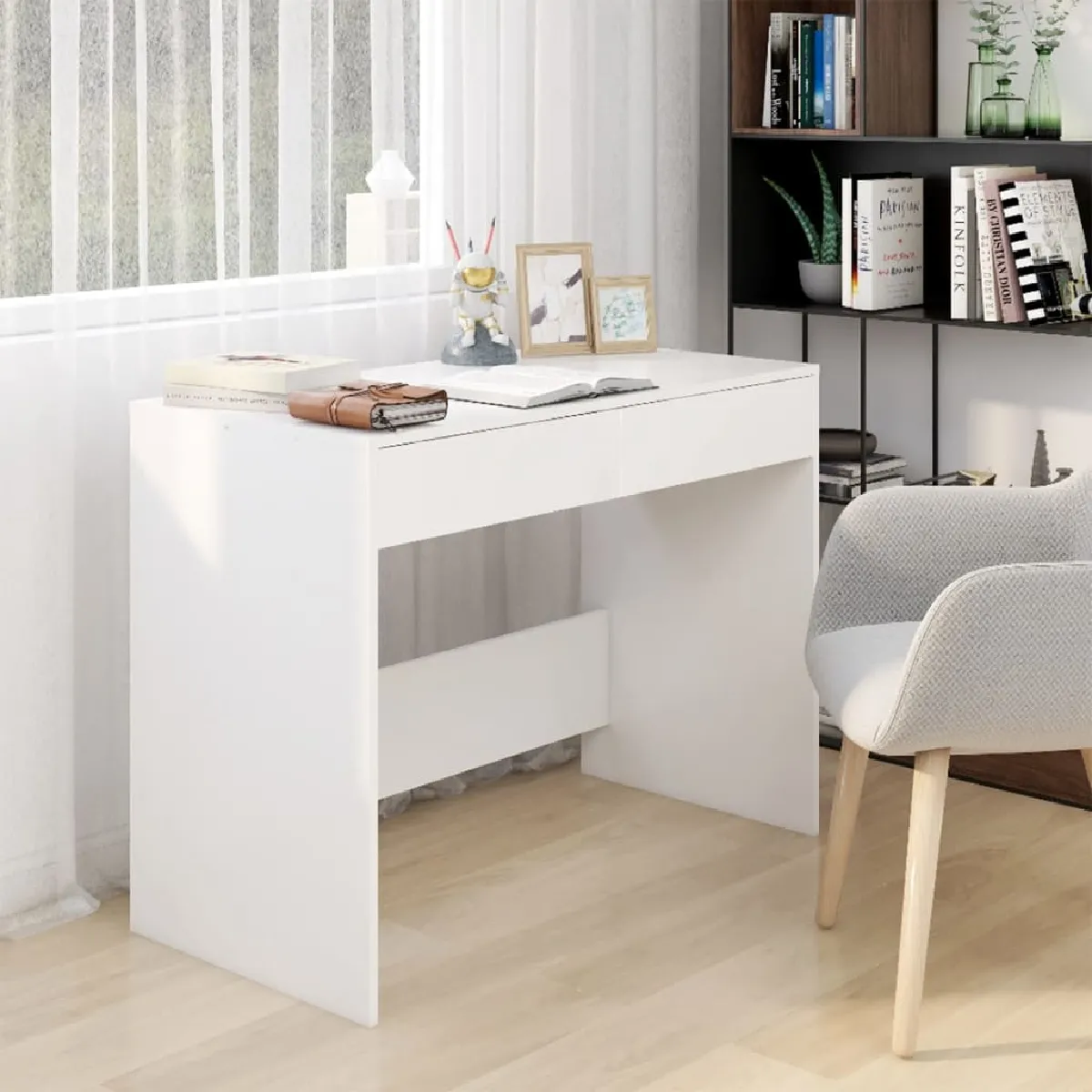 vidaXL Bureau 101x50x76 5 cm - vue 2