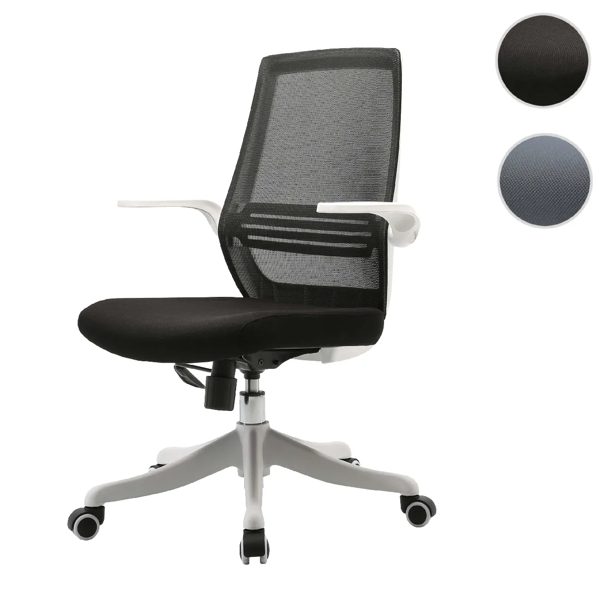 Mendler Fauteuil de bureau pivotant - Noir