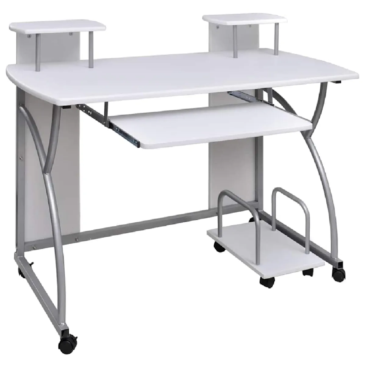 Vidaxl Blanc Bureau D'ordinateur