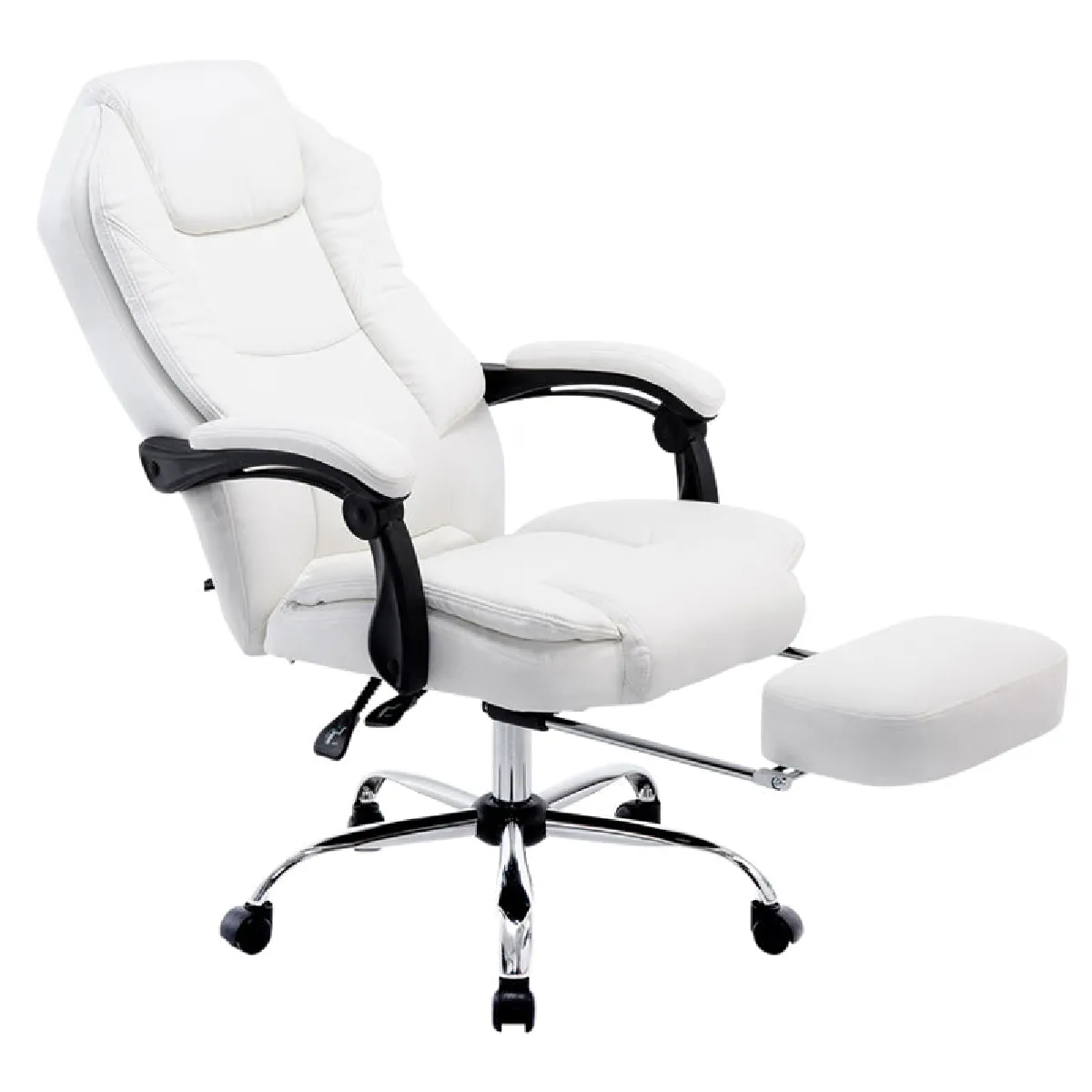Decoshop26 Fauteuil de bureau ergonomique - Blanc