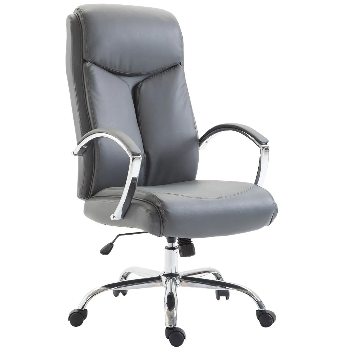 Decoshop26 Fauteuil de bureau relax - Gris