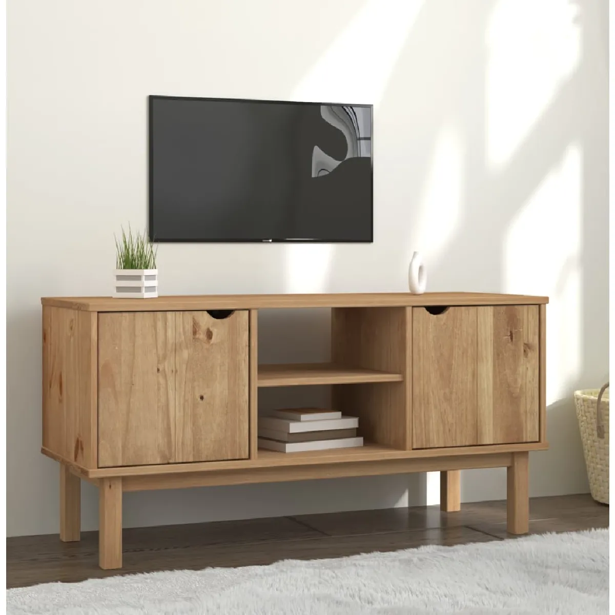 Vidaxl Meuble TV OTTA 113,5x43x57 cm - Bois de pin