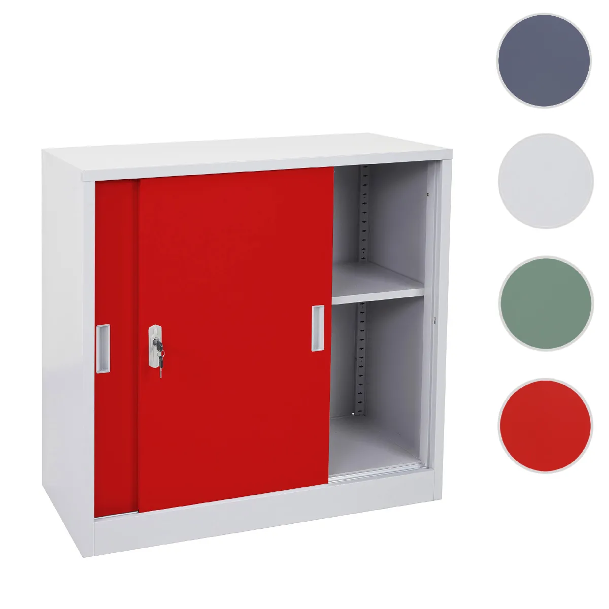 Mendler Armoire de bureau - Rouge