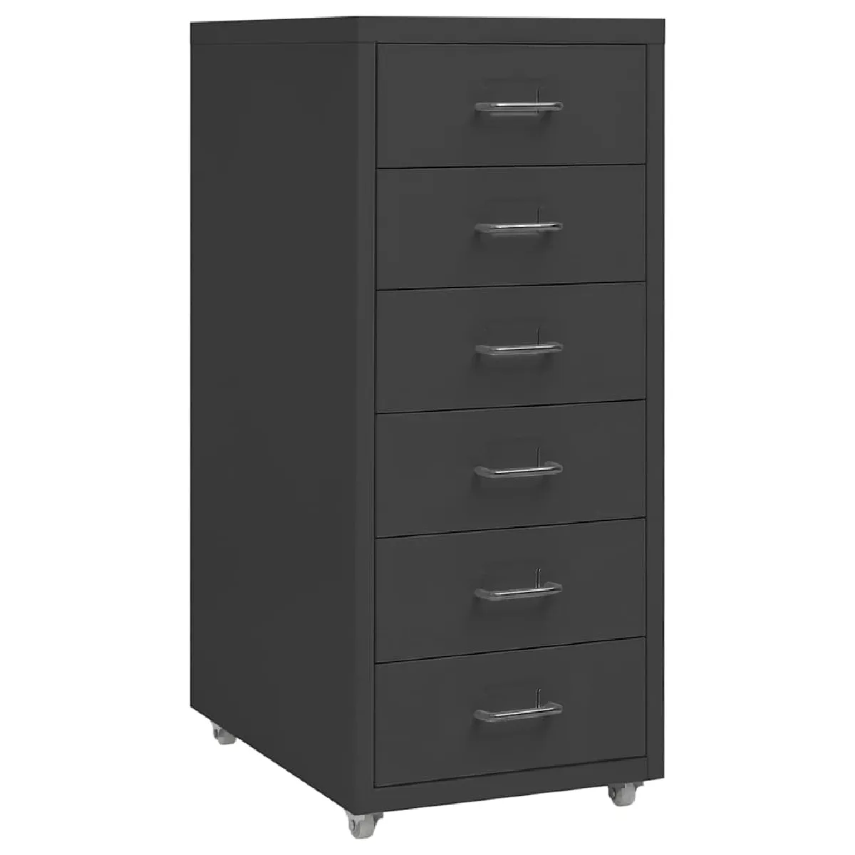 VIDAXL - Caisson de bureau mobile - Métal - 28 x 41 x 69 cm - Anthracite - Image 2