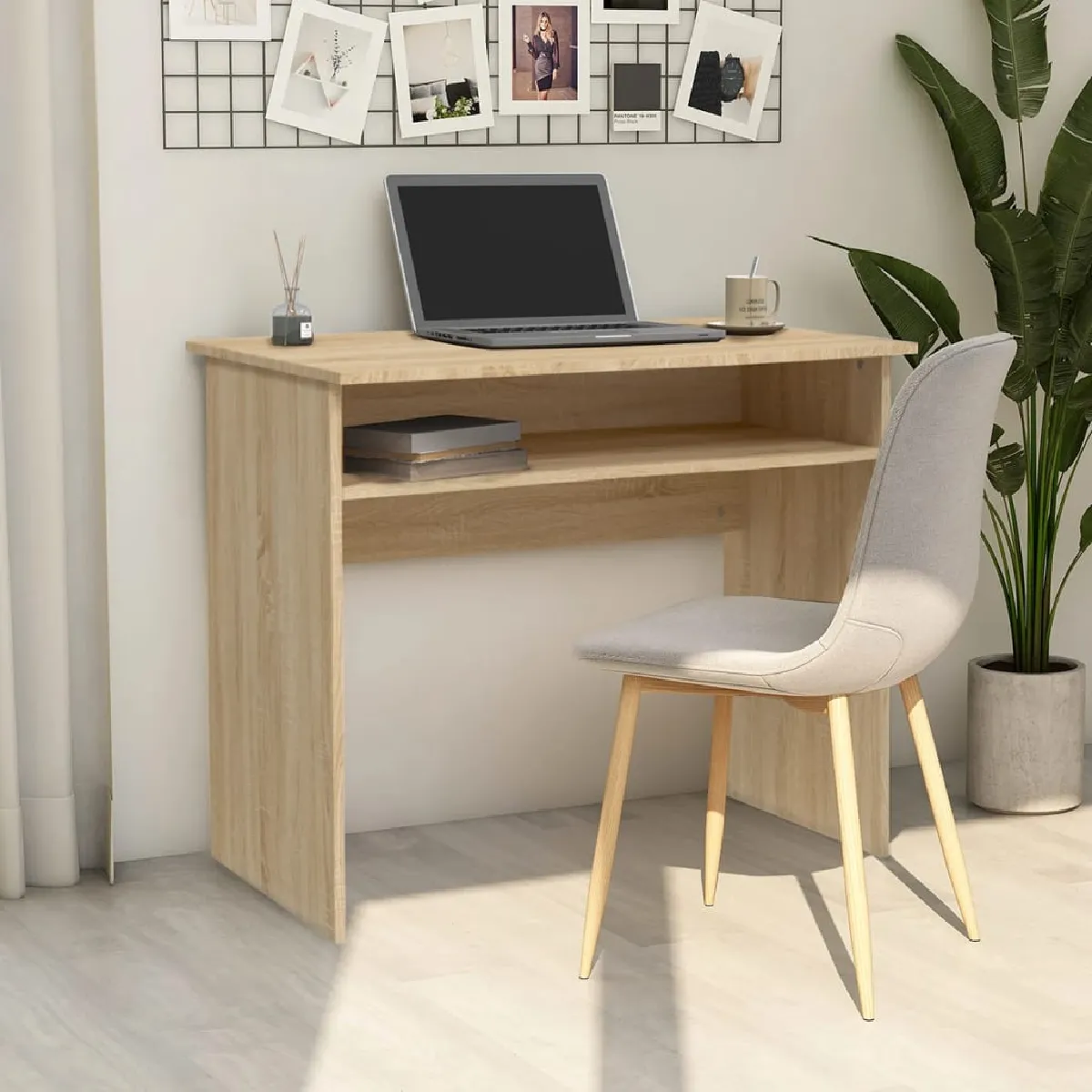 vidaXL Bureau Chêne Sonoma - vue 8