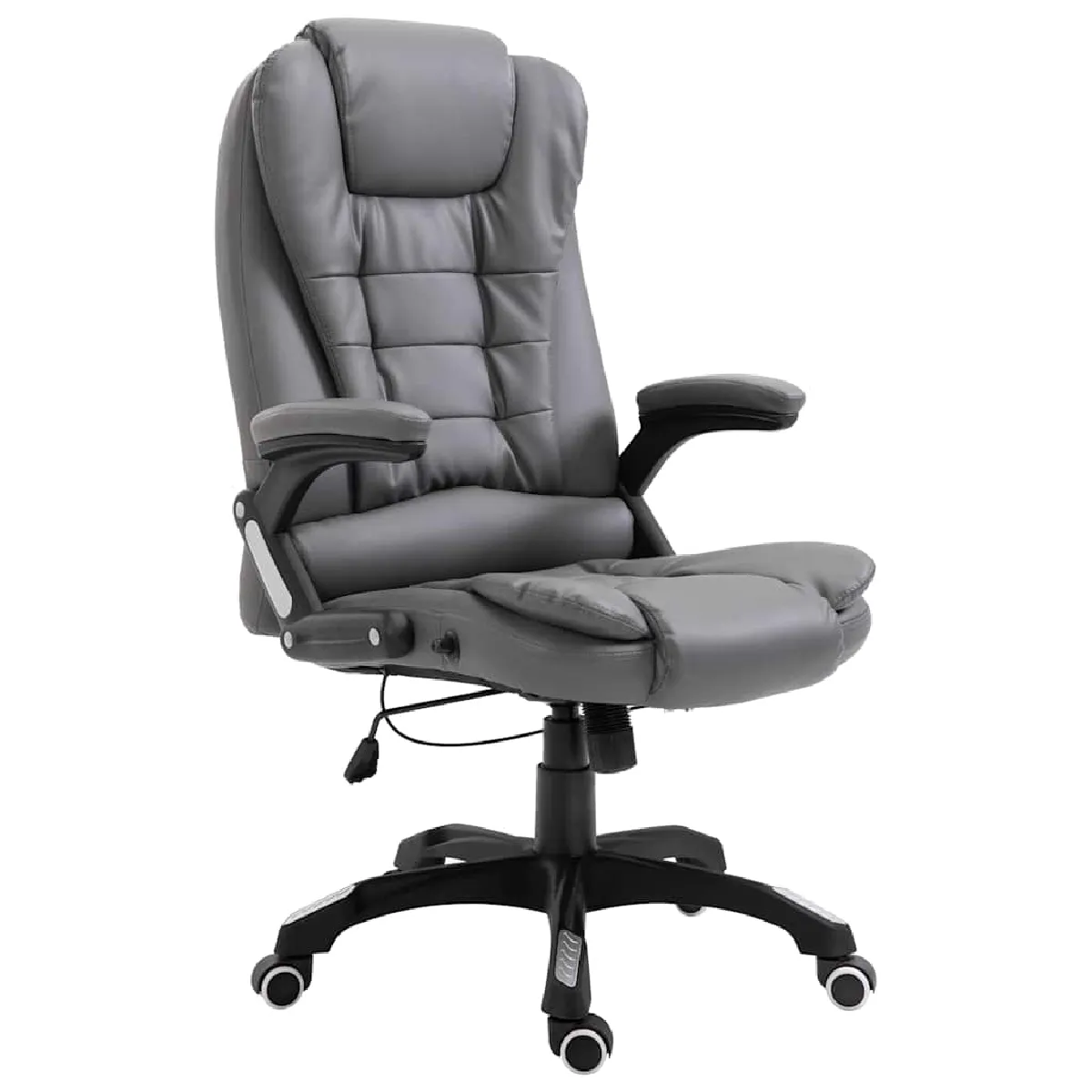 VidaXL Chaise de bureau en simili cuir gris anthracite - Image 4