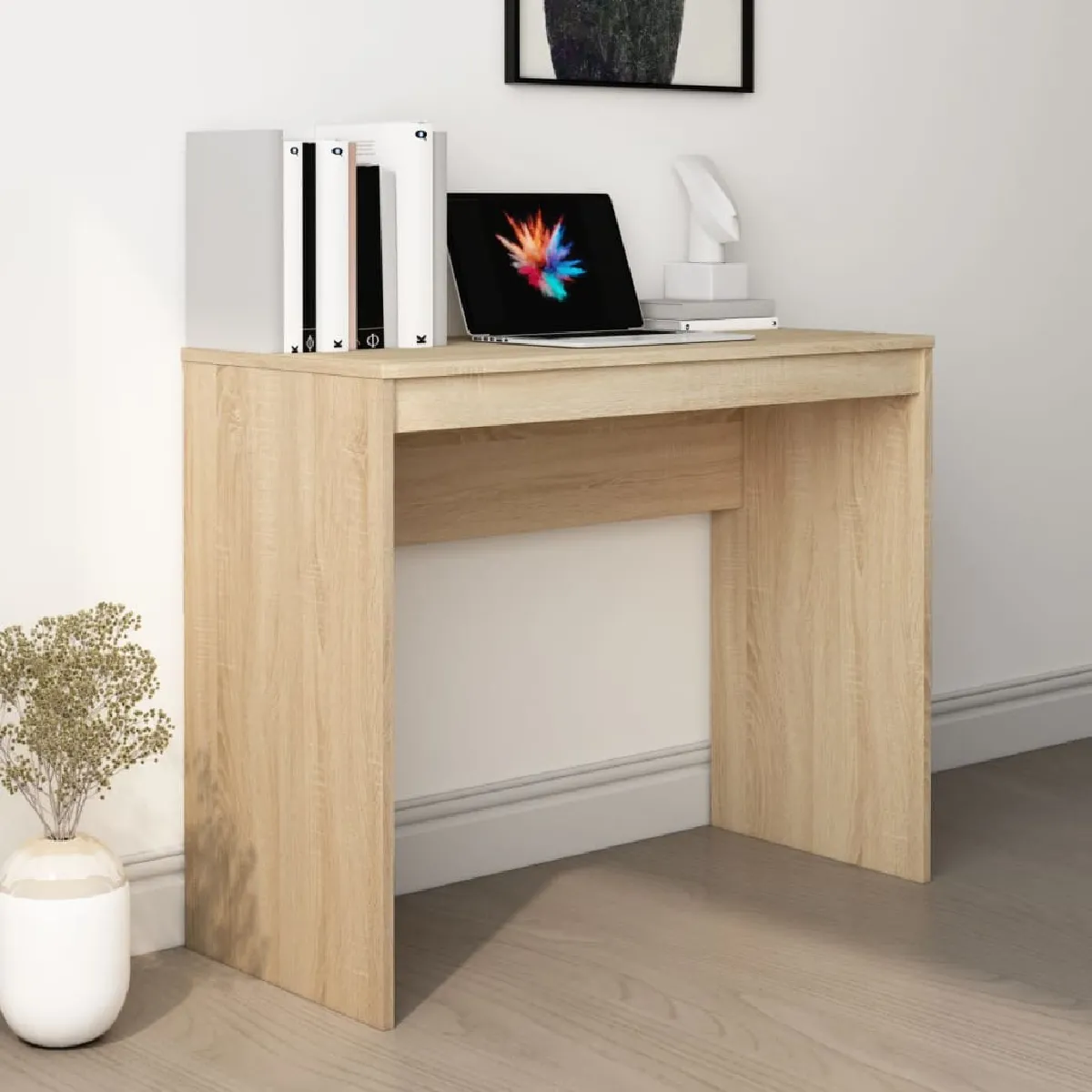 Vidaxl Bureau en aggloméré 90x40x72cm Chêne