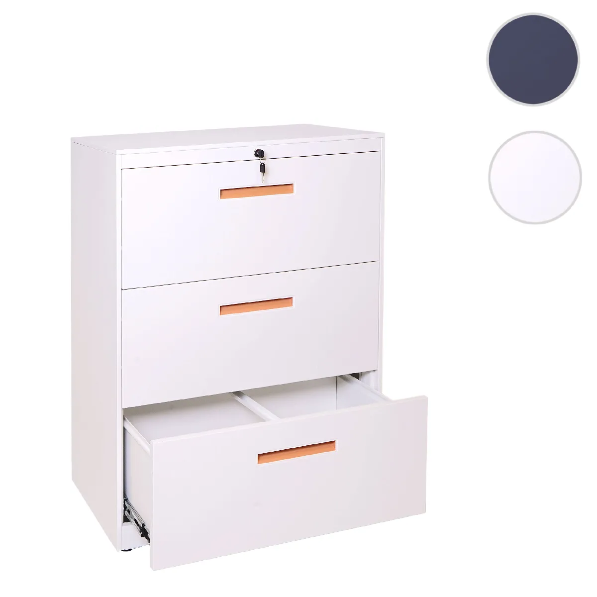 Mendler Armoire dossiers suspendus - Blanc Mendler Armoire dossiers suspendus - Blanc