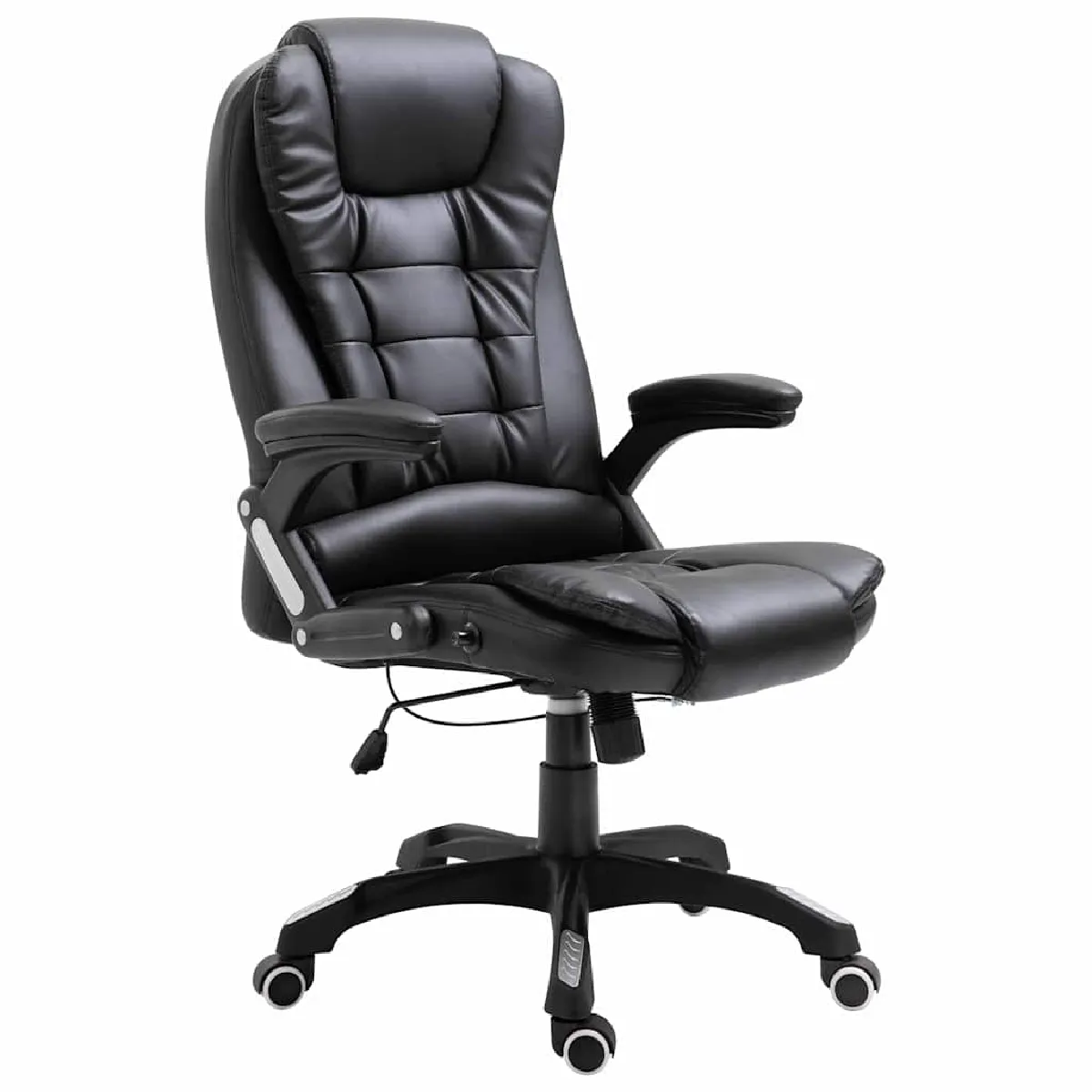 Chaise de bureau vidaXL 20231 cuir synthétique noir dossier haut ergonomique - Image 4
