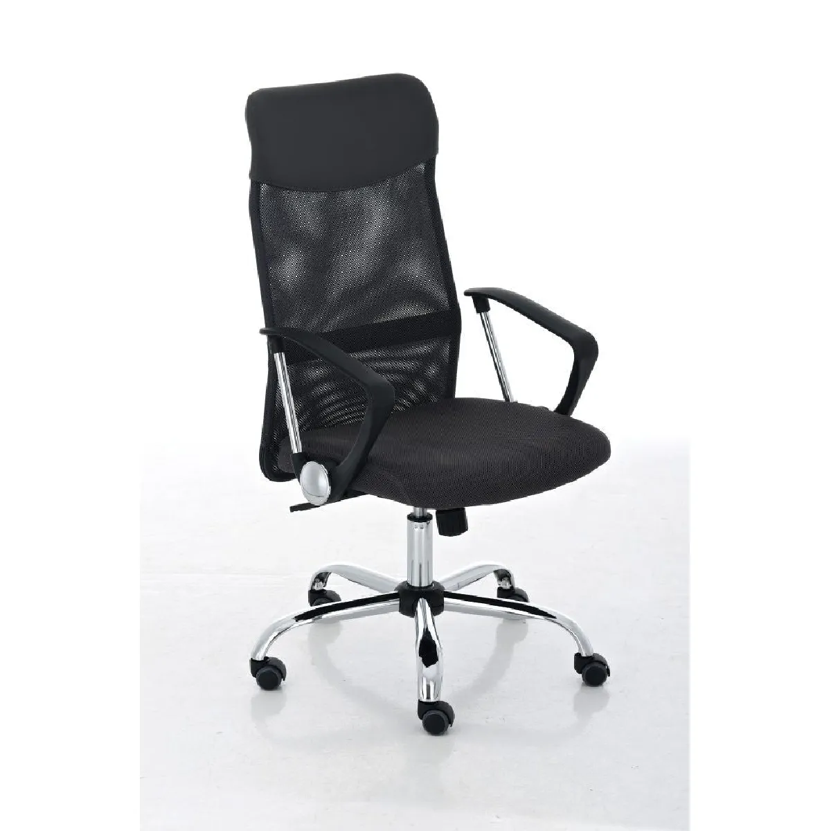 Decoshop26 Fauteuil de bureau pivotant - Gris