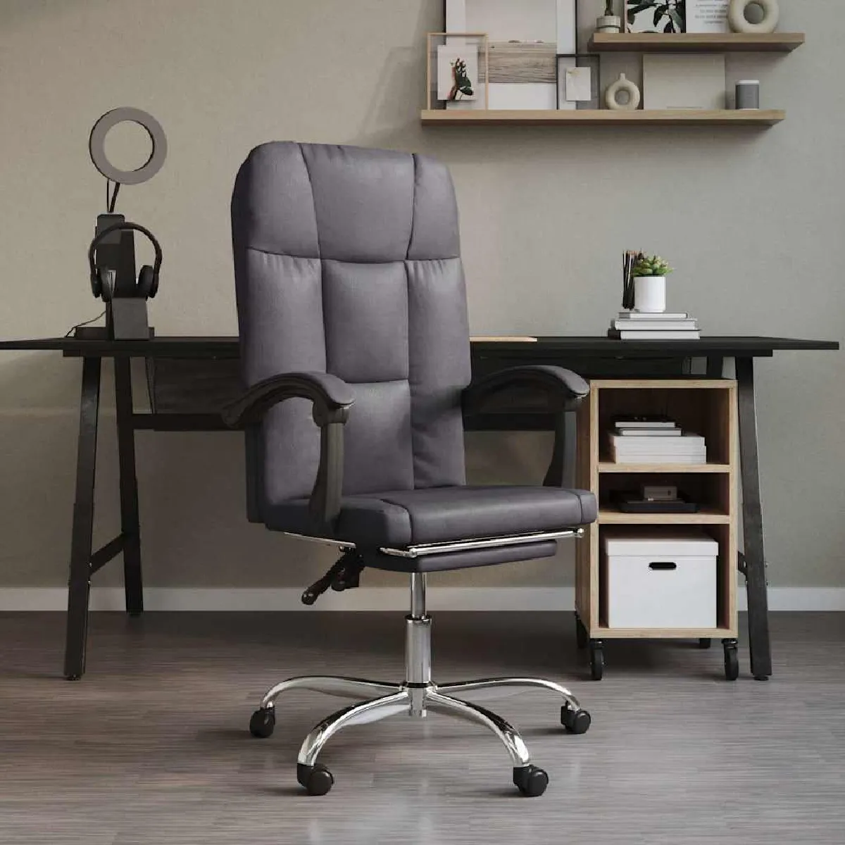 Vidaxl Gris Fauteuil De Bureau