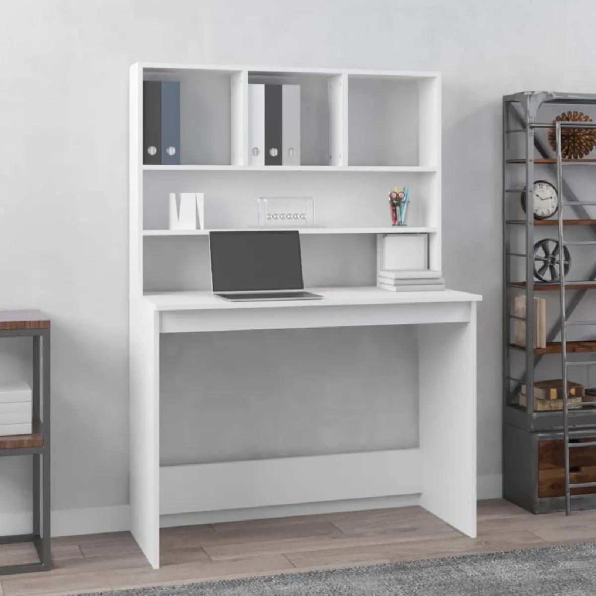 vidaXL Bureau avec étagères - vue 4