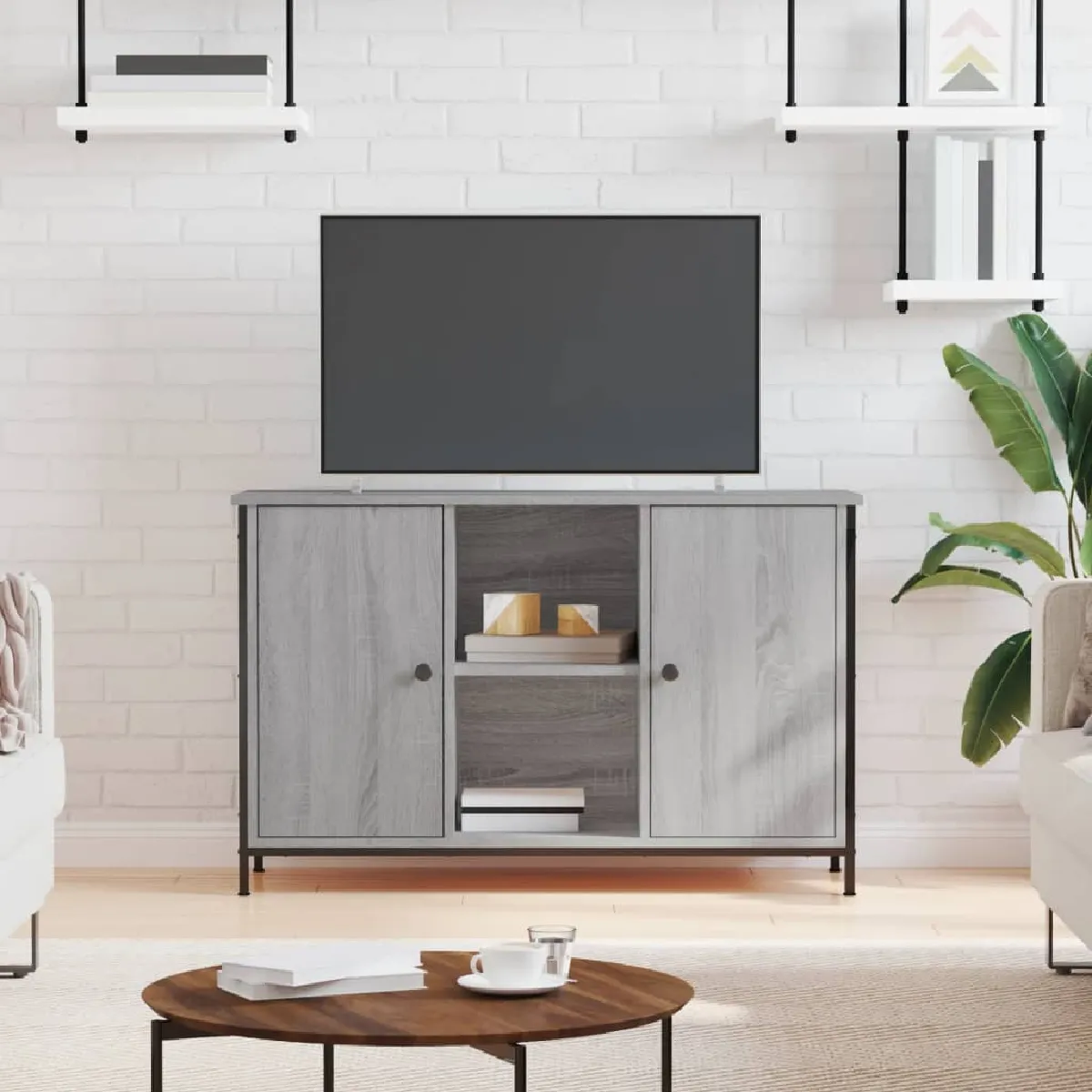 Vidaxl Meuble TV - Sonoma Gris - 100 cm