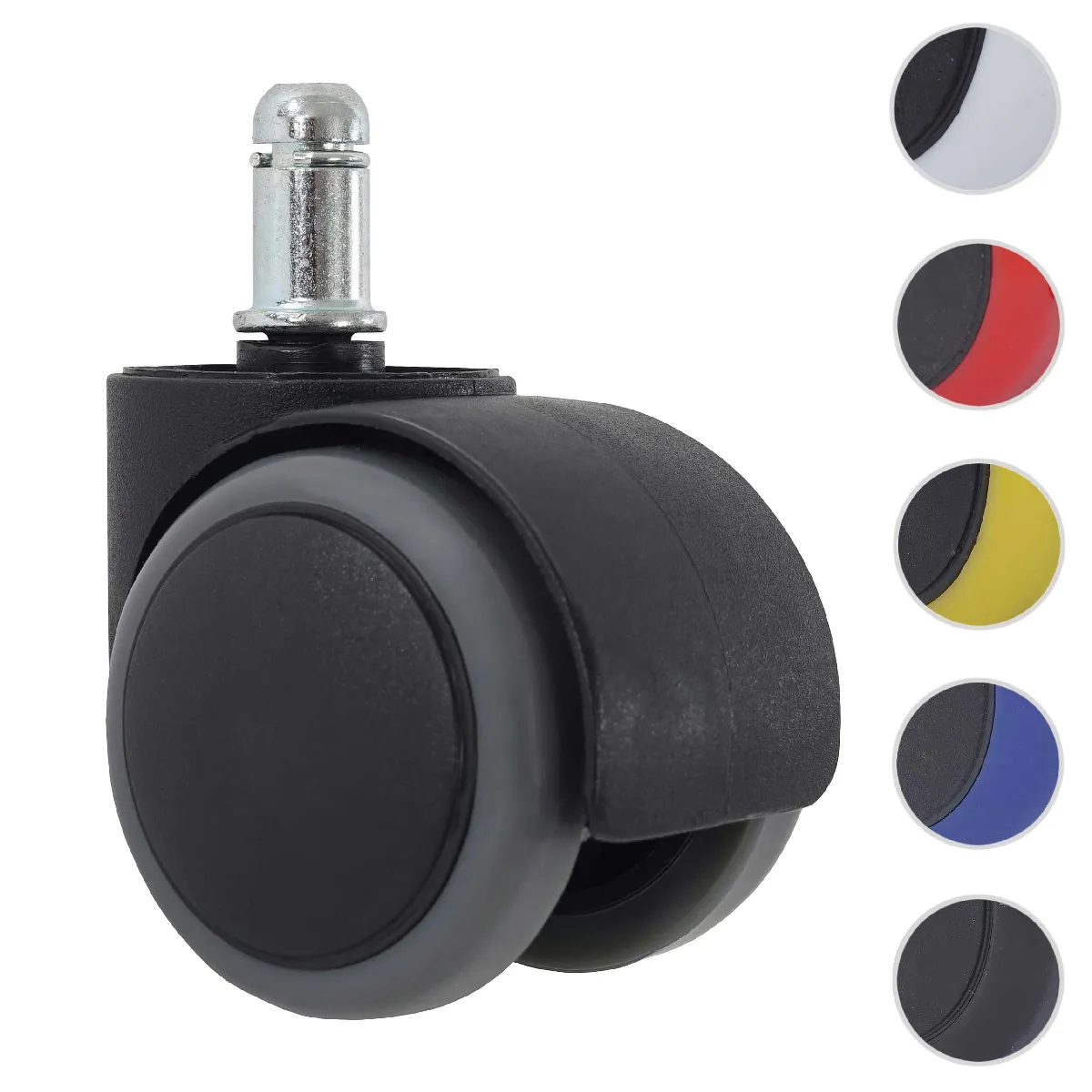 Mendler Noir Roulettes Pour Meuble De Bureau