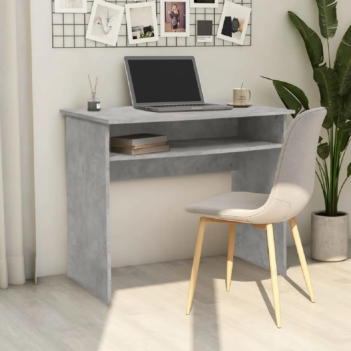 Bureau vidaXL béton - vue 2