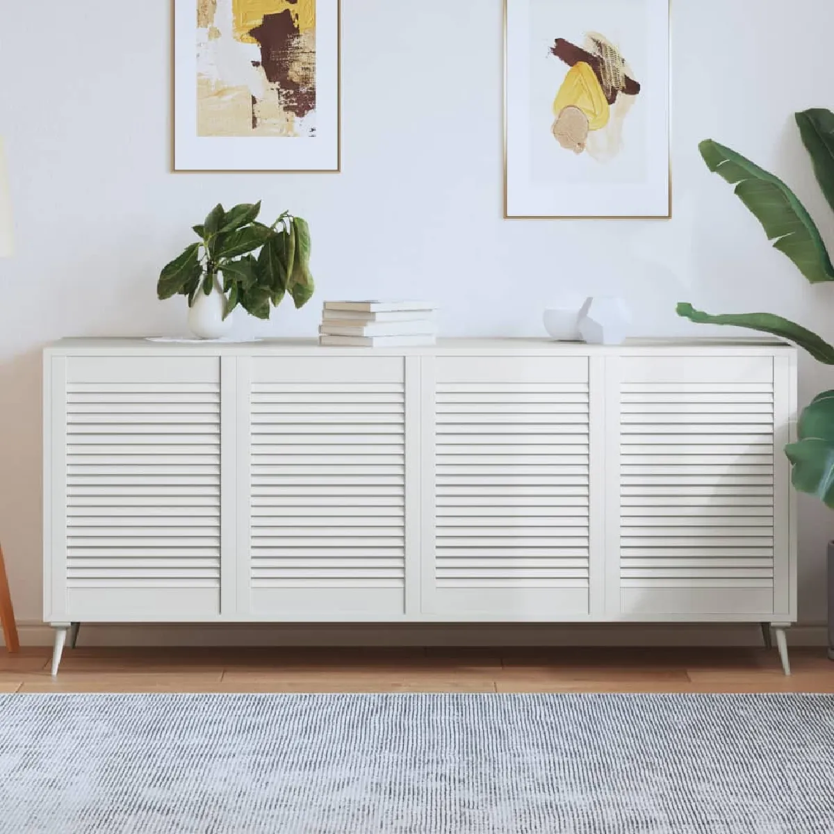 vidaXL Portes d'armoire à persiennes 4 pcs