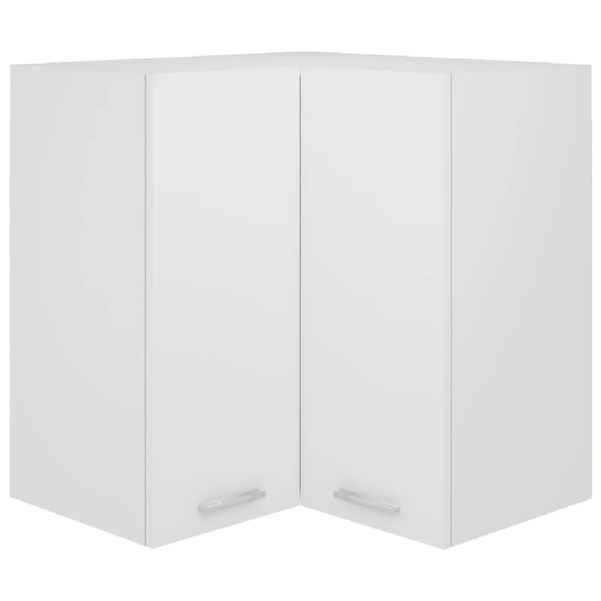 vidaXL Armoire d'angle suspendue Blanc