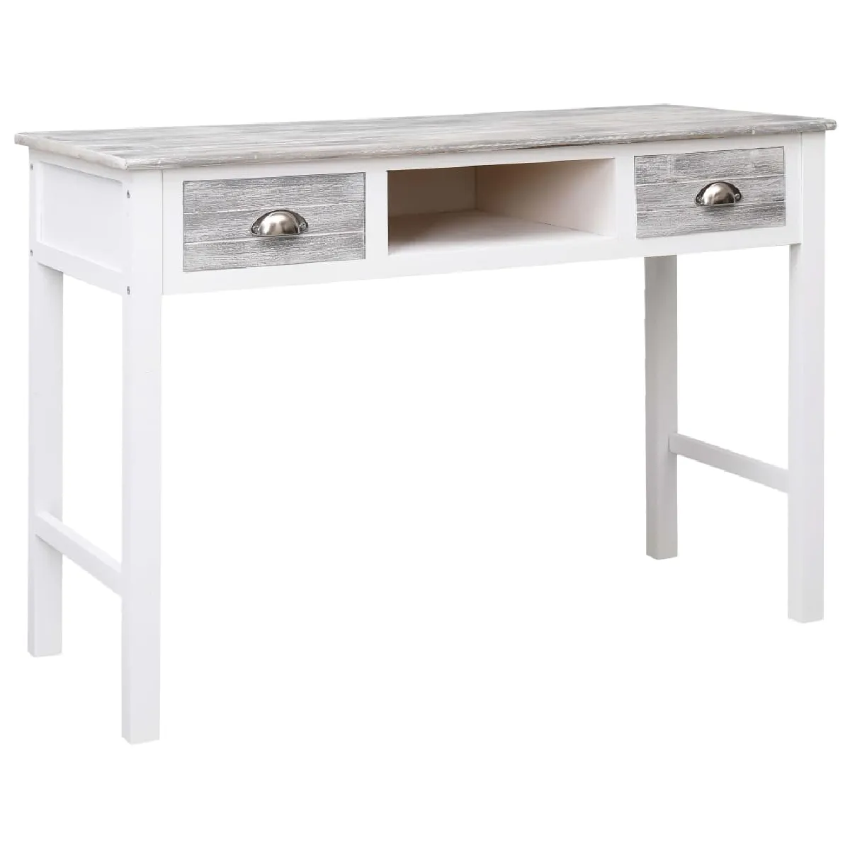 Vidaxl Gris Bureau Bois