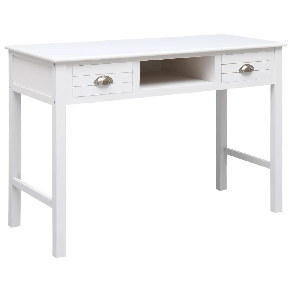 Vidaxl Bureau Blanc - Bois d'ingénierie - vue 8