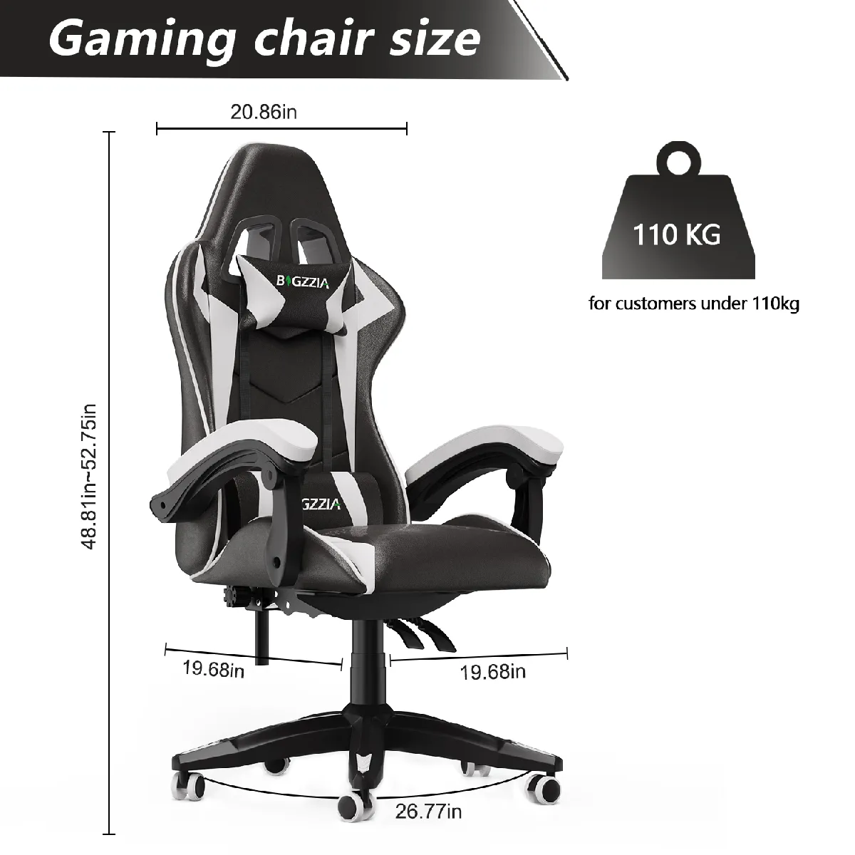 Chaise de bureau - BIGZZIA - Fauteuil gamer - Chaise de jeu Design