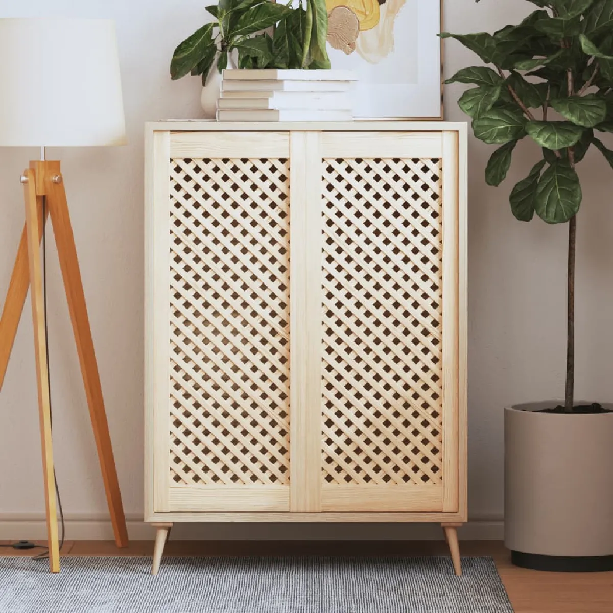 vidaXL Portes d'Armoire Treillis
