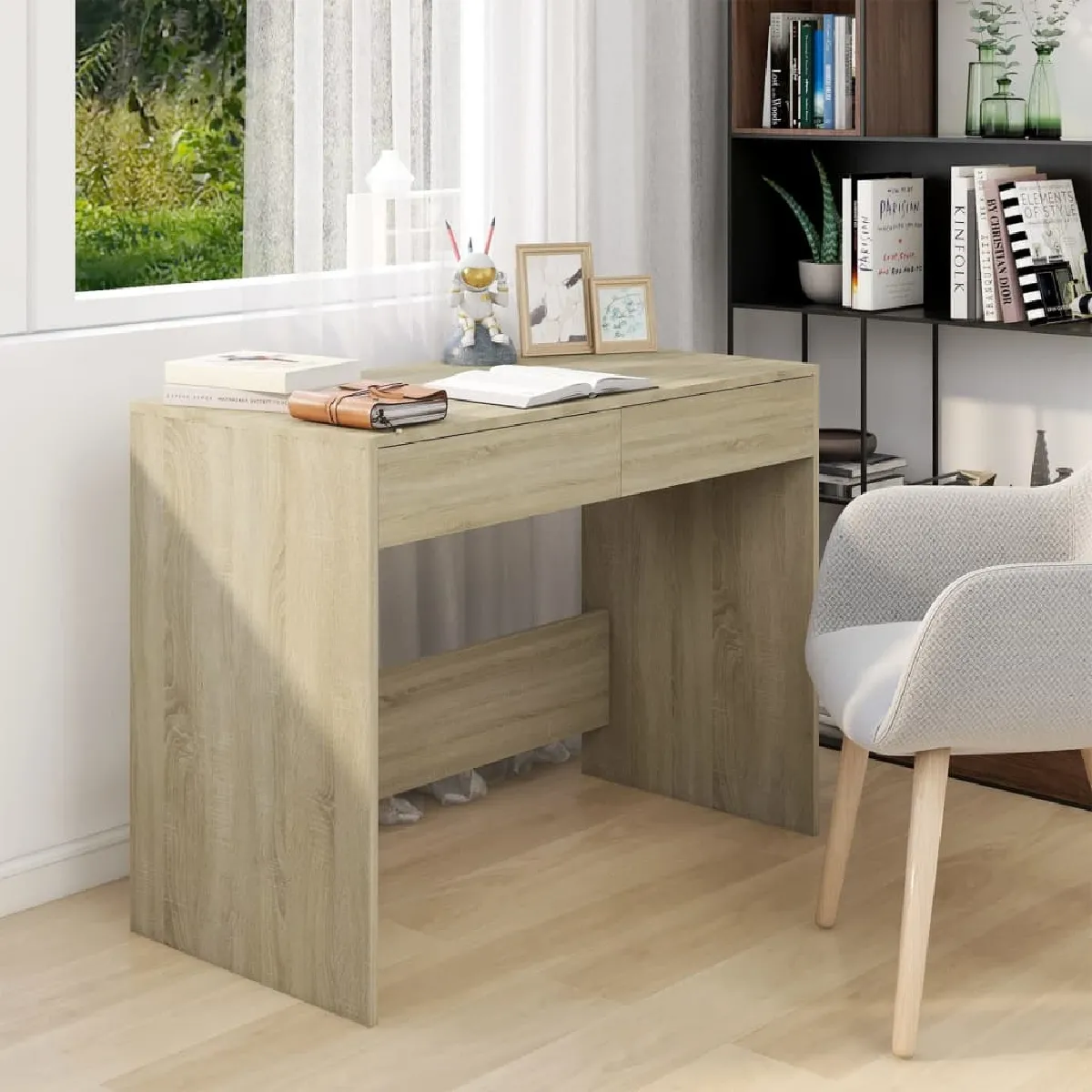 VidaXL Bureau Chêne Sonoma 101x50x76 5 cm