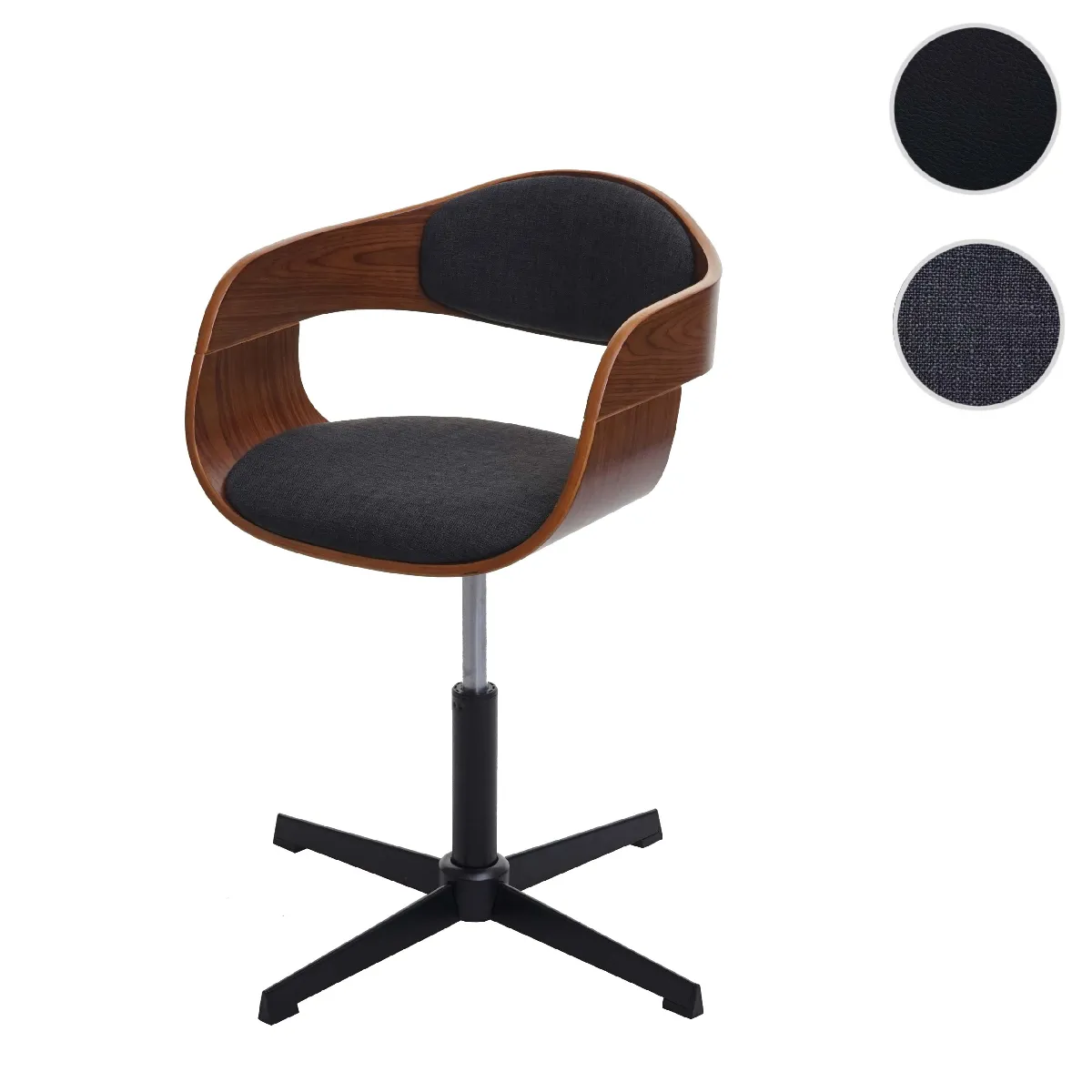 Mendler Chaise de bureau - Gris foncé
