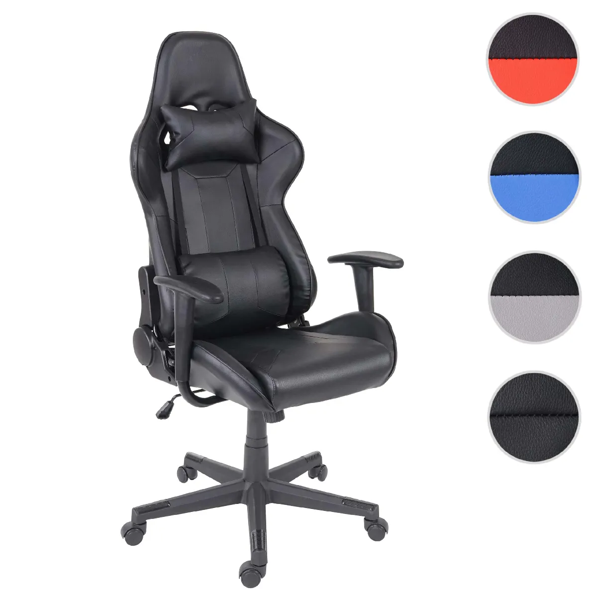 Mendler Fauteuil de bureau pivotant - Noir