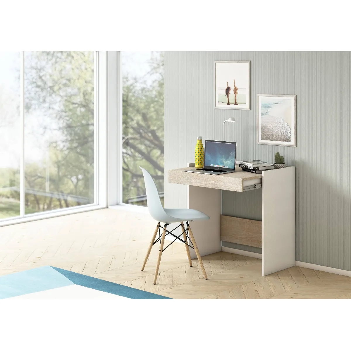 Alter Caisson de bureau avec tiroir - Blanc